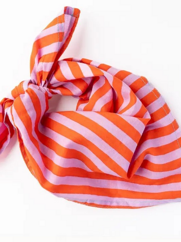 Lavender Striped Bandana