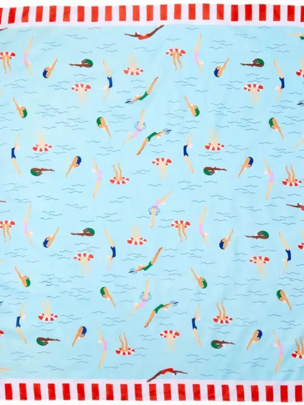 swimmer print scarf