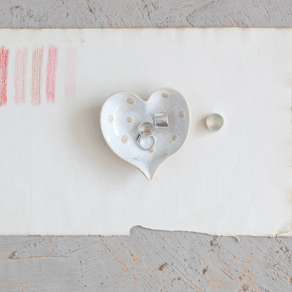 Stoneware Heart Dish