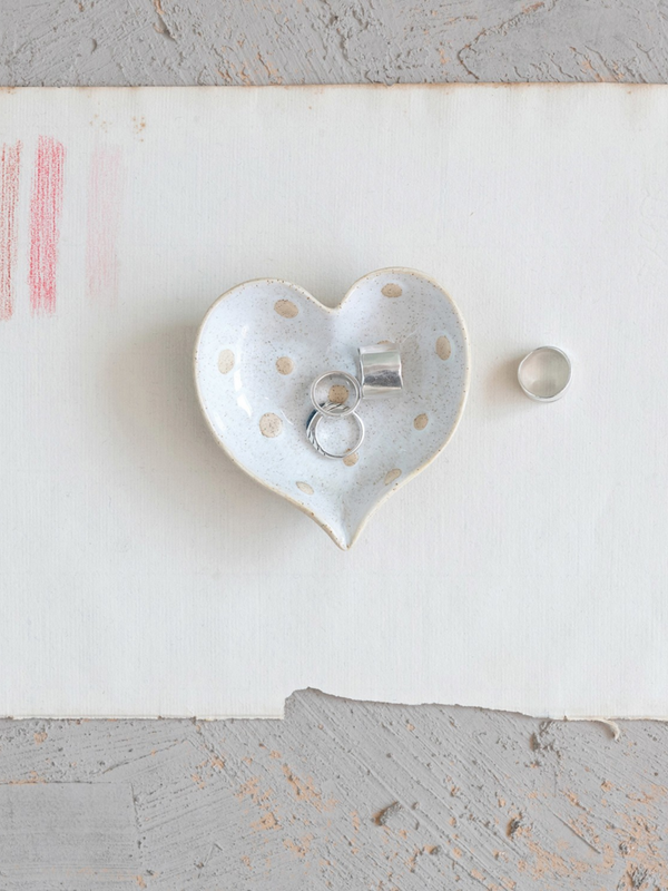 Stoneware Heart Dish
