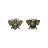 4"L Cast Iron Bee Bottle Opener, Distressed Gold Finish