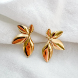 leaf statement earrings