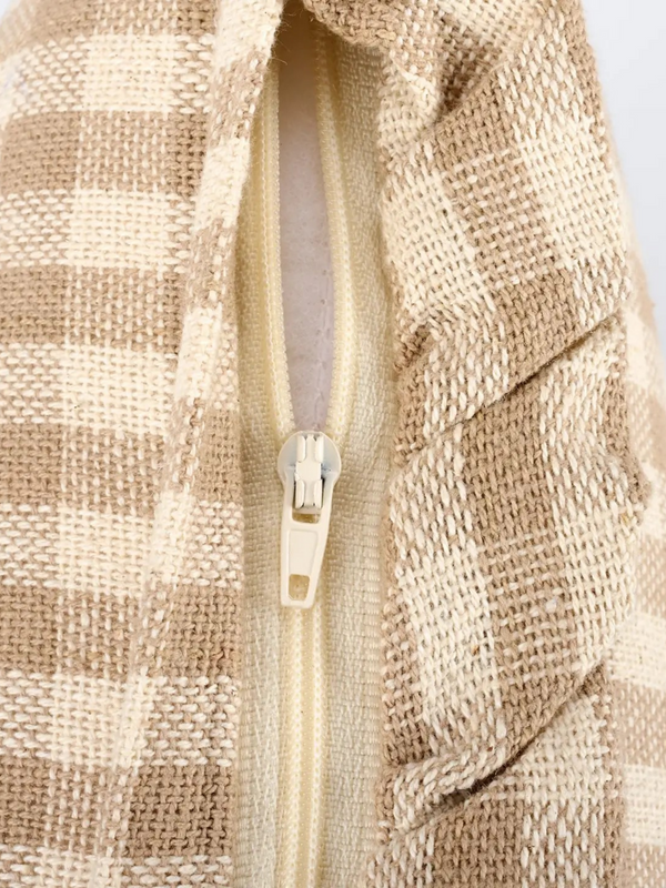 Tan Gingham Pillow