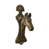 antiqued brass horse head door knocker