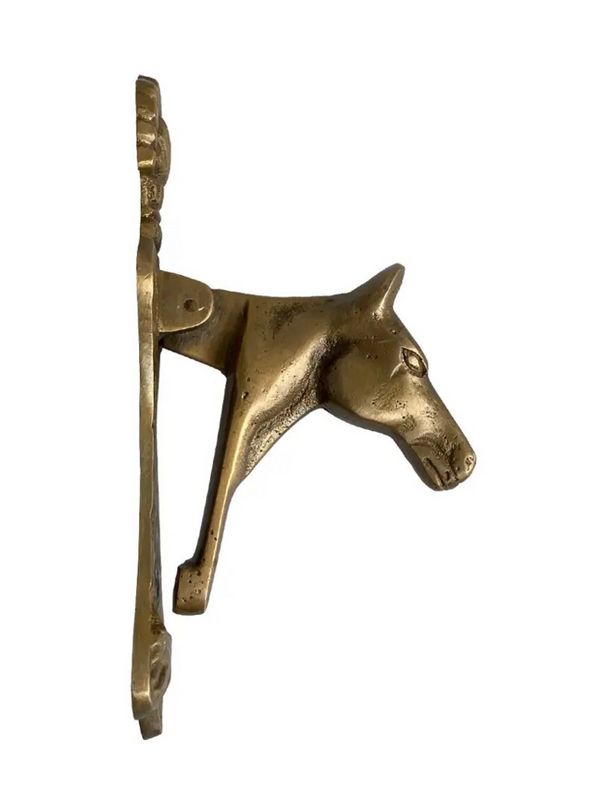 antiqued brass horse head door knocker