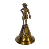 antiqued brass colonial man bell
