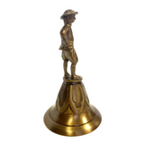 antiqued brass colonial man bell