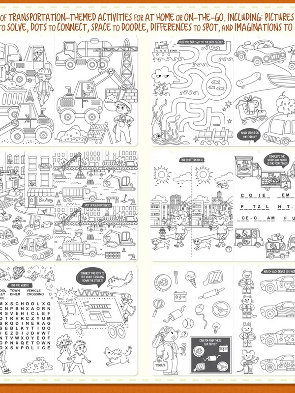 little book of big fun vehicle activity book
