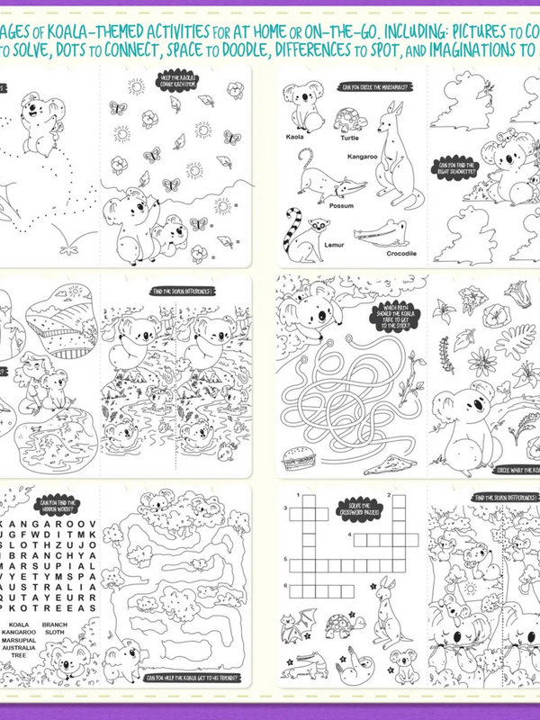 little book of big fun koala activity book