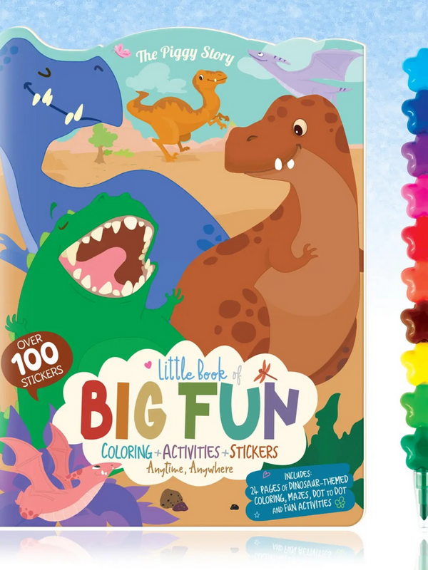 little book of big fun dinos with stacking markers