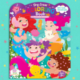 mermaids dry erase reusable coloring book