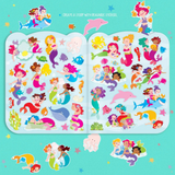 mermaids dry erase reusable coloring book
