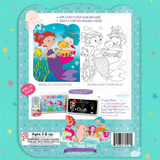 mermaids dry erase reusable coloring book