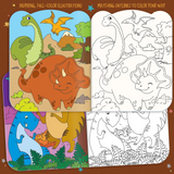 dino dry erase reusable coloring book