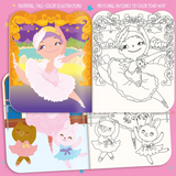 ballet dry erase reusable coloring book