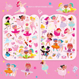 ballet dry erase reusable coloring book