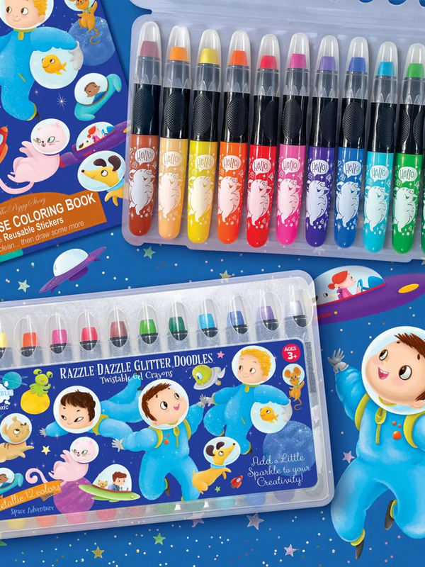 space adventure shimmer doodle twistable gel crayons