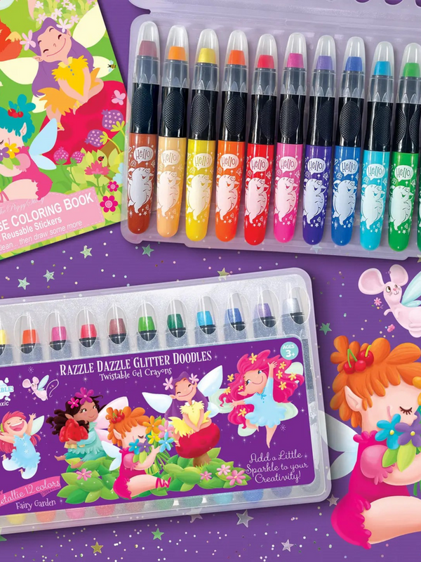 fairy garden shimmer doodle twistable gel crayons