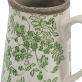 sage blossom ceramic pitcher