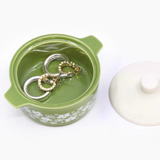 Pyrex-Inspired Spring Blossom Casserole Ceramic Trinket Box