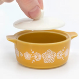 Pyrex-Inspired Butterfly Gold Casserole Ceramic Trinket Box