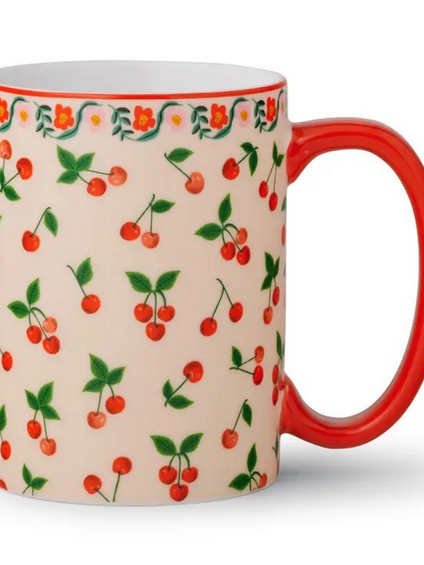 Cherries Porcelain Mug