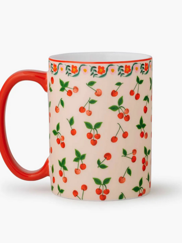 Cherries Porcelain Mug