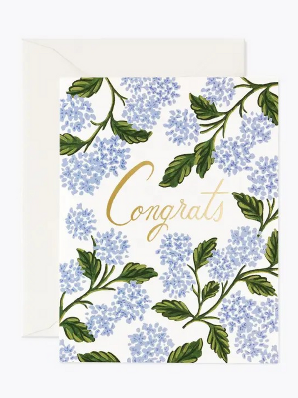 Hydrangea Congrats Card