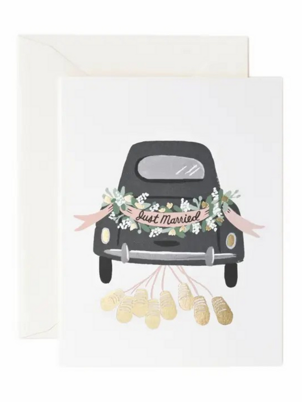 Just Married Getaway Card