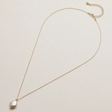pearl pendant on gold chain necklace