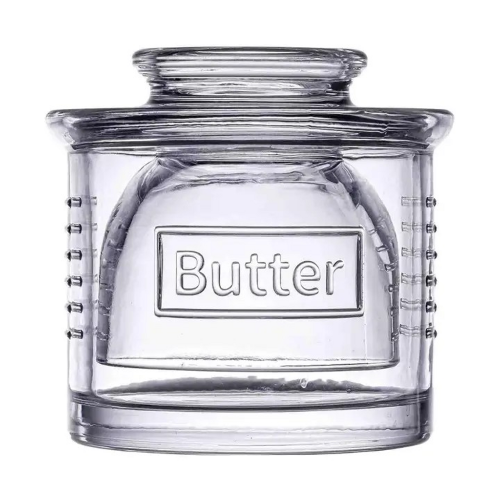 Glass French Butter Crock