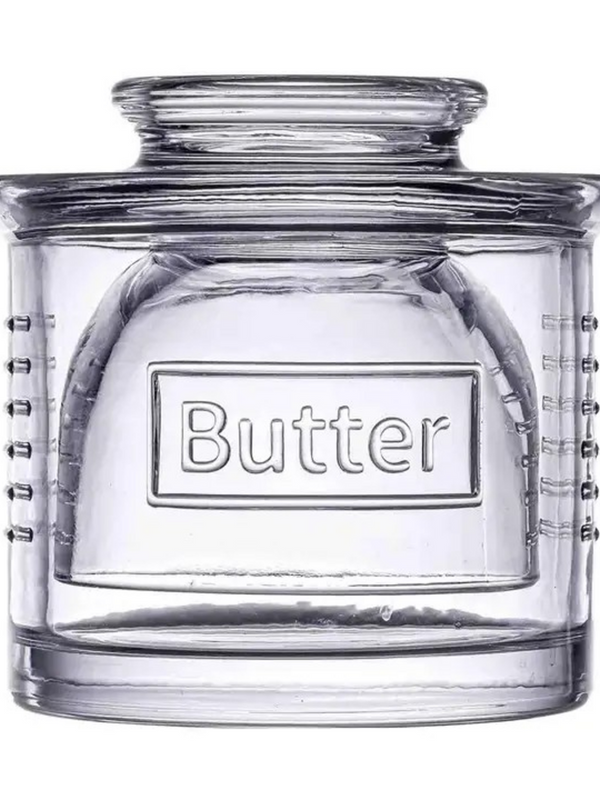 Glass French Butter Crock