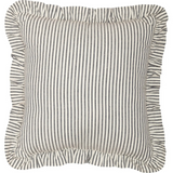 Farmhouse Ticking Stripe Pillow 12x12 – Blue Seersucker
