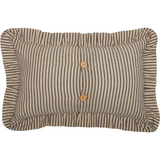 Sawyer Mill Charcoal Ticking Stripe Fabric Pillow 14x22