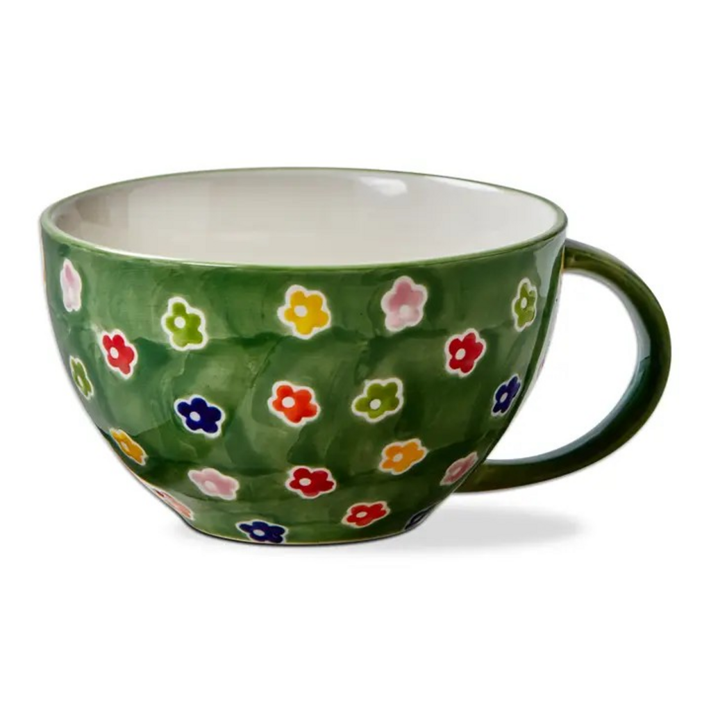 ditsy flower latte mug