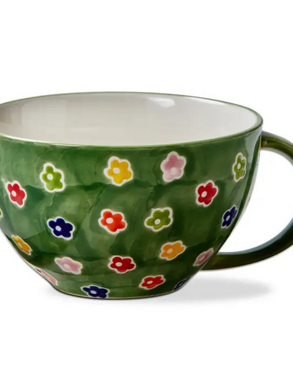 ditsy flower latte mug