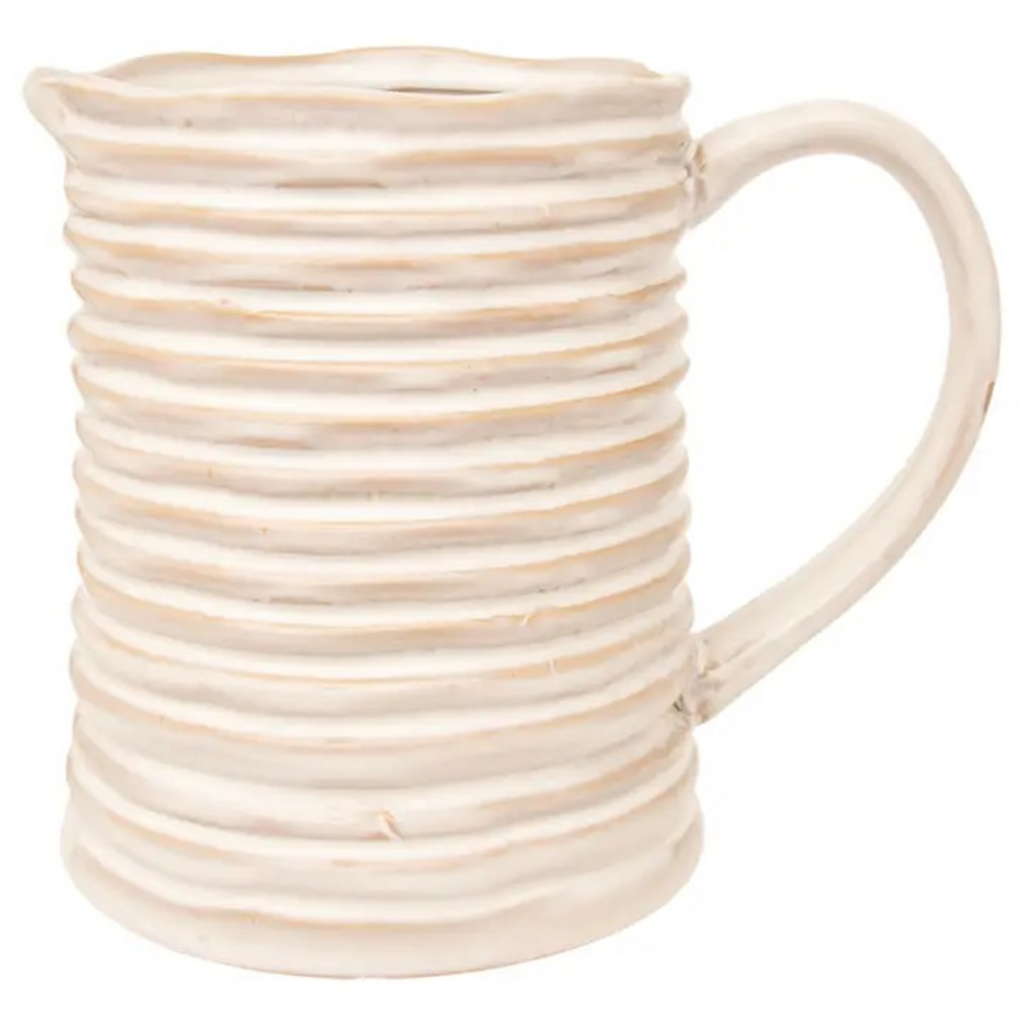 Rope Stoneware Pitcher 6 Cups