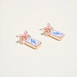 conch coastal beach earrings