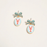 lobster coastal beach earrings