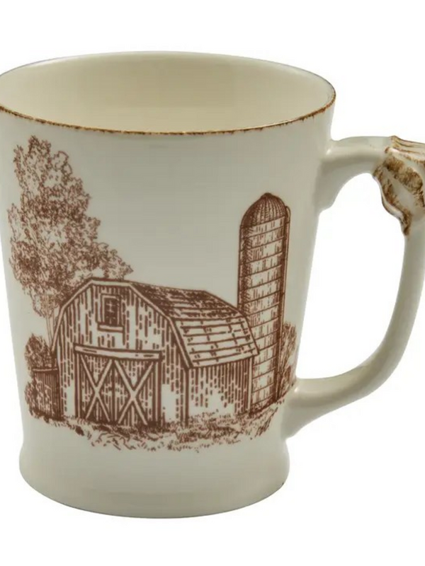 down on the farm toile mug
