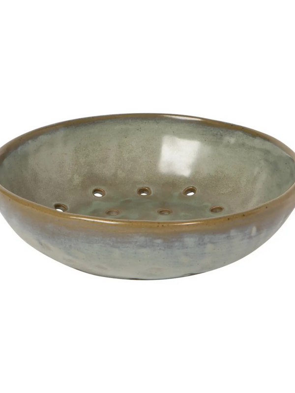 Gray Stoneware Fruit Bowl 7 Inch