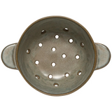Gray Stoneware Fruit Bowl 7 Inch