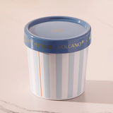 blue artisan gelato cup volcano candle