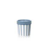 blue artisan gelato cup volcano candle