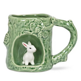 Tree Look Mug with Bunny-4"H(12oz)