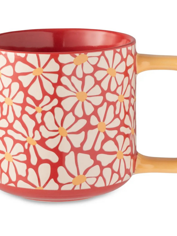 18.6 oz Sq Handle Mug - Retro Floral