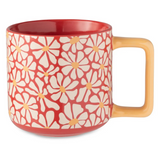 Retro Floral Square handled mug
