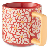 Retro Floral Square handled mug