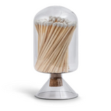 120pk Matches in Glass Bottle Cloche Small - Smoke