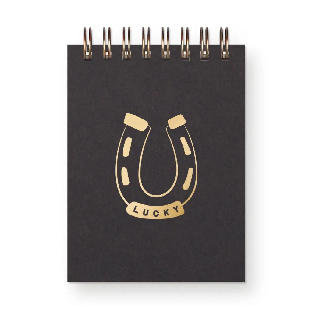 lucky horseshoe mini jotter notebook